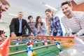 People playing table football Royalty Free Stock Photo