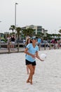 People playing volleyball on the beach in Pensacola,Florida USA