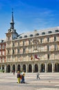 People in the Plaza Mayor in Madrid, Spain Royalty Free Stock Photo