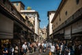 People on Ponte Vecchio Bridge in Florence, Italy Royalty Free Stock Photo