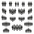 People and population icon set, vector and illustration Royalty Free Stock Photo