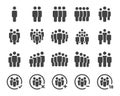 People icon set Royalty Free Stock Photo