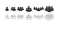 People population pictogram set in black and line style Vector