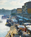 People Porto quayside overview. Portugal