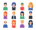 People portrait set of avatar vector illustration