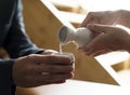 People pouring sake Japanese alcohol drinking