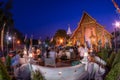 People pouring water to Buddha Phra Singh at Phra Singh temple in Chiang Mai Songkran festival, Thailand Royalty Free Stock Photo