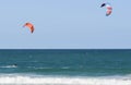 People practicing kitesurf at Buffalo bay on South Africa