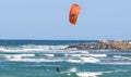 People practicing kitesurf at Buffalo bay on South Africa