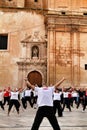 People practicing Tai Chi in Elche