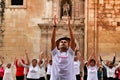 People practicing Tai Chi in Elche