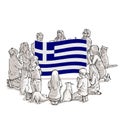 People pray for Greece