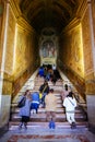 People pray at Holy Stairs, Scala Santa, in Rome, Italy