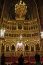 People that pray Inside in the Timisoara Orthodox Cathedral