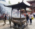 People pray at Senso-ji shrine