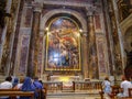 Saint John Paul II altar in Saint Peter`s Basilica in Vatican Royalty Free Stock Photo