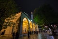 People praying in front of Gazi Husrev Begova mosque in Sarajevo. Royalty Free Stock Photo