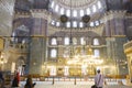 People praying in the New Valide Sultan Mosque