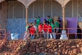 People preparing for the easter Pageant at Wichita Mountains National Wildlife Refuge