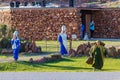 People preparing for the easter Pageant at Wichita Mountains National Wildlife Refuge