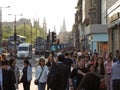 People in Princes Street in Edinburgh