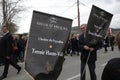 People procession during festival in the Aude