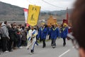 People procession during festival in the Aude