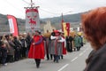 People procession during festival in the Aude