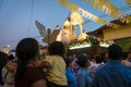 People in a procession in the streets of the city of Leon in Nicaragua during the Easter celebrations