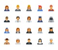 People professions and occupations icons in flat design Royalty Free Stock Photo