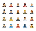 People professions and occupations icons in flat design Royalty Free Stock Photo
