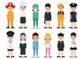 People professions and occupations icon set. Royalty Free Stock Photo