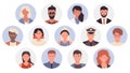 People profile avatars of different professions, man woman professional worker portraits