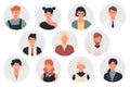 People profile avatars of different professions, man woman professional worker portraits Royalty Free Stock Photo