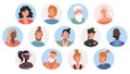 People profile avatars of different professions, man woman professional worker portraits Royalty Free Stock Photo