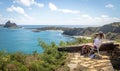 People of Projeto Golfinho Rotador Spinner Dolphin Project at Nossa Senhora dos Remedios Fortress - Fernando de Noronha, Brazil