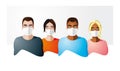 People in protection mask Royalty Free Stock Photo