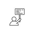 people, protest, activist, riot line icon. Elements of protests illustration icons. Signs, symbols can be used for web, logo,