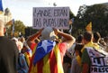 Catalonia protests on first anniversary of spains banned independence referendum