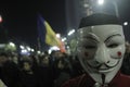 65000 people protest in Bucharest ask for political class change Royalty Free Stock Photo