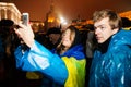 People protest at EuroMaidan, Kiev, Ukraine, November 22