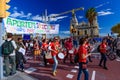 People protesting against air pollution and climate change on street in Barcelona Royalty Free Stock Photo