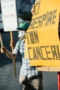 People protesting against air pollution Royalty Free Stock Photo