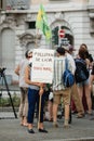 People protesting against air pollution Royalty Free Stock Photo