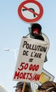 People protesting against air pollution Royalty Free Stock Photo