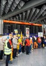 People protesting against construction of Terminal 3 Frankfurt Royalty Free Stock Photo