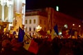 People protesting against corruption in Romania Royalty Free Stock Photo