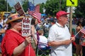 People protesting against wasting of money Royalty Free Stock Photo