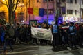 People protesting in Bucharest against the government Royalty Free Stock Photo