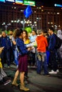 People protesting, Bucharest, Romania Royalty Free Stock Photo